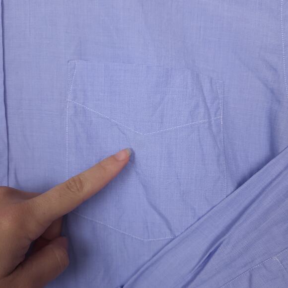 J Crew Men's Long Sleeve Button-Up Shirt Size XL 17-17.5 Periwinkle Blue - Picture 6 of 16